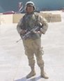 John Seto in combat fatigues.